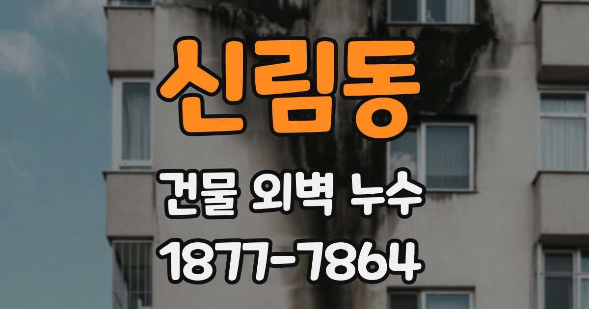 신림동 건물 외벽 누수