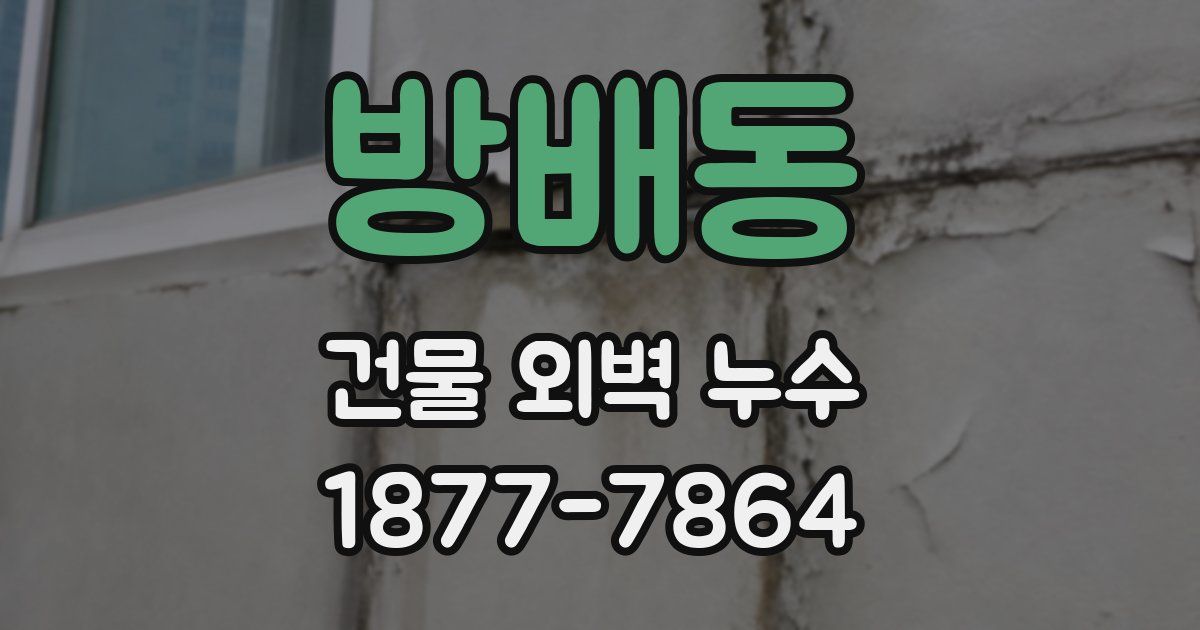 방배동 건물 외벽 누수