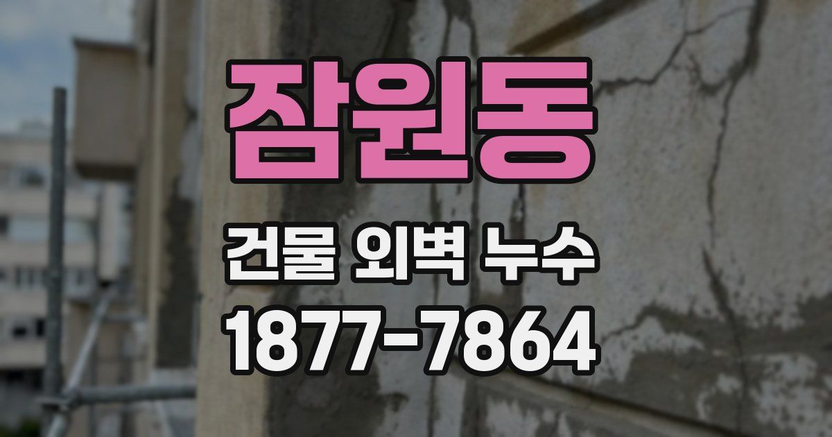 잠원동 건물 외벽 누수