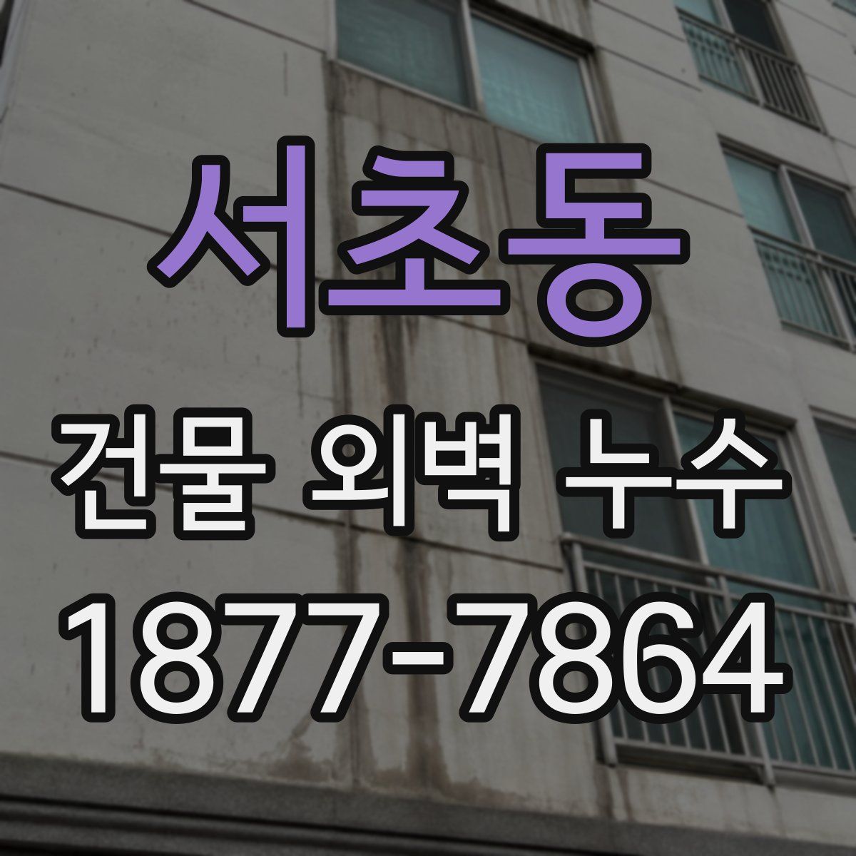 서초동 건물 외벽 누수