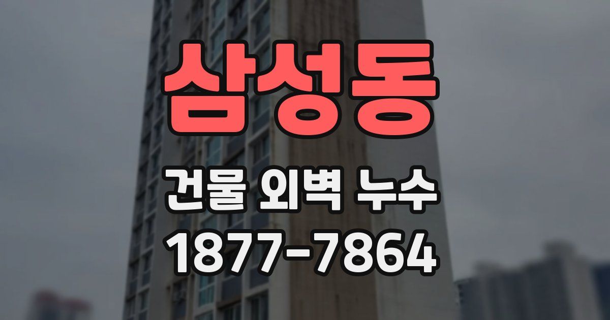 삼성동 건물 외벽 누수