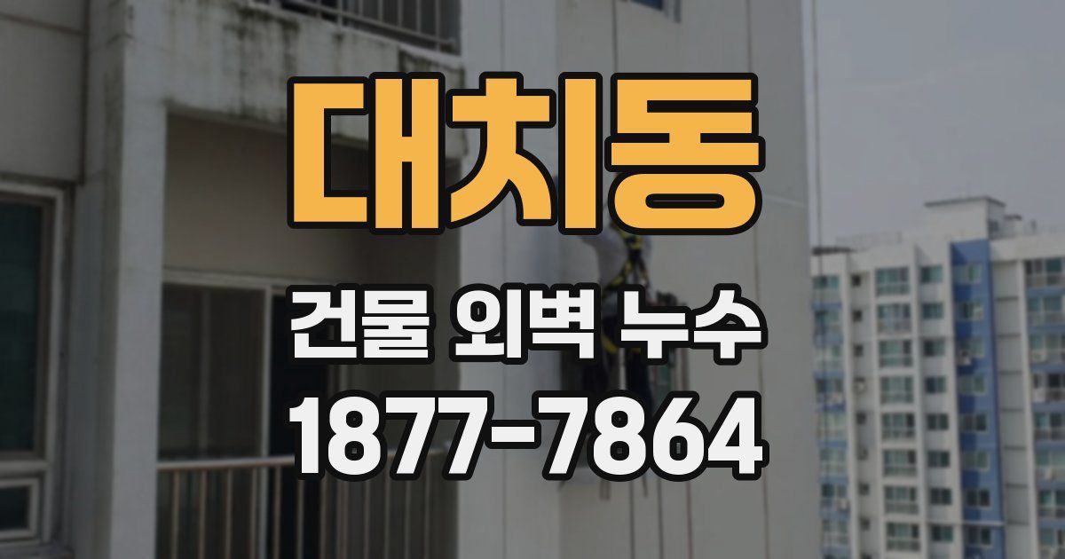대치동 건물 외벽 누수