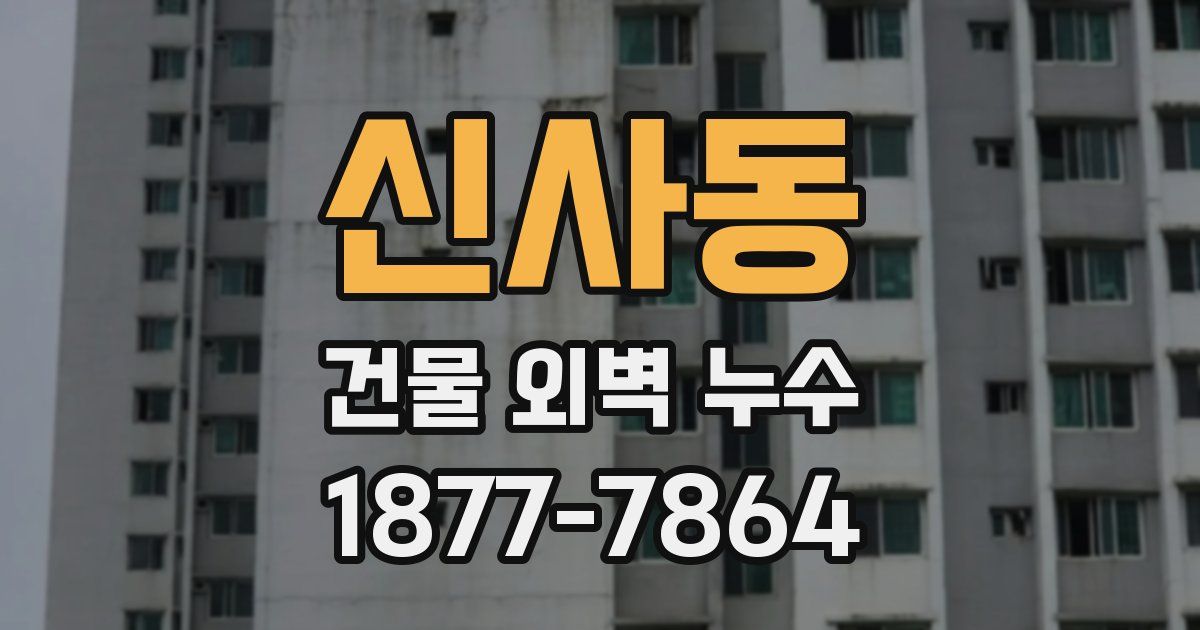 신사동 건물 외벽 누수