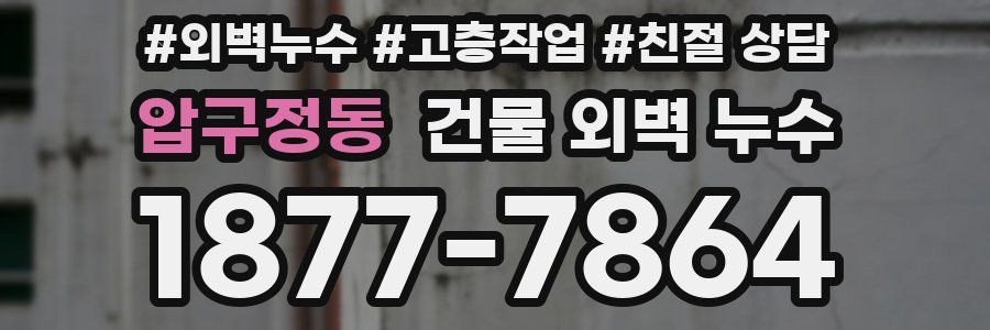압구정동 건물 외벽 누수