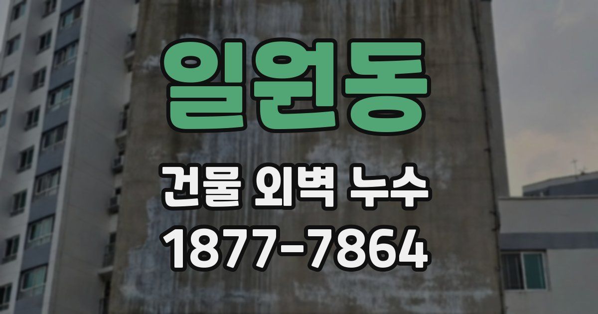 일원동 건물 외벽 누수