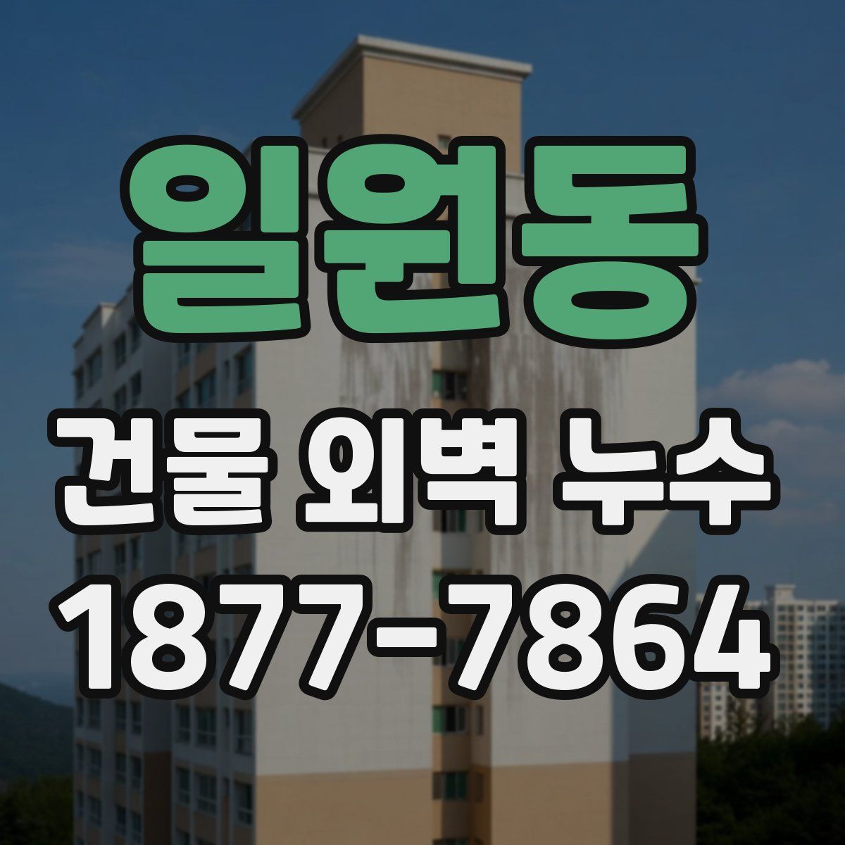 일원동 건물 외벽 누수