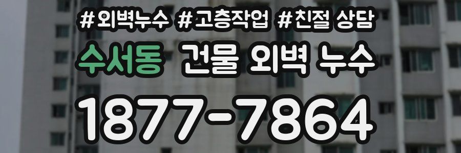 수서동 건물 외벽 누수