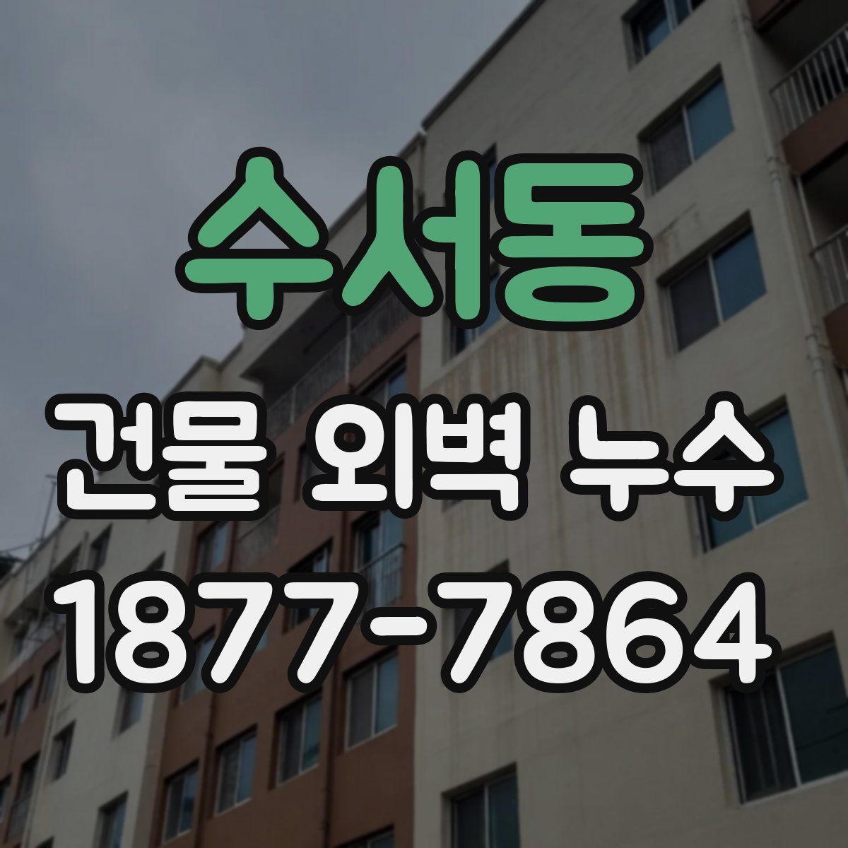 수서동 건물 외벽 누수
