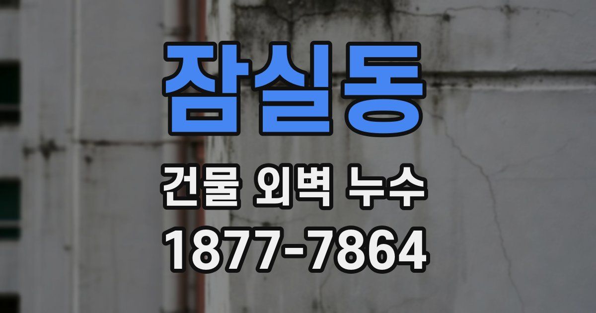 잠실동 건물 외벽 누수