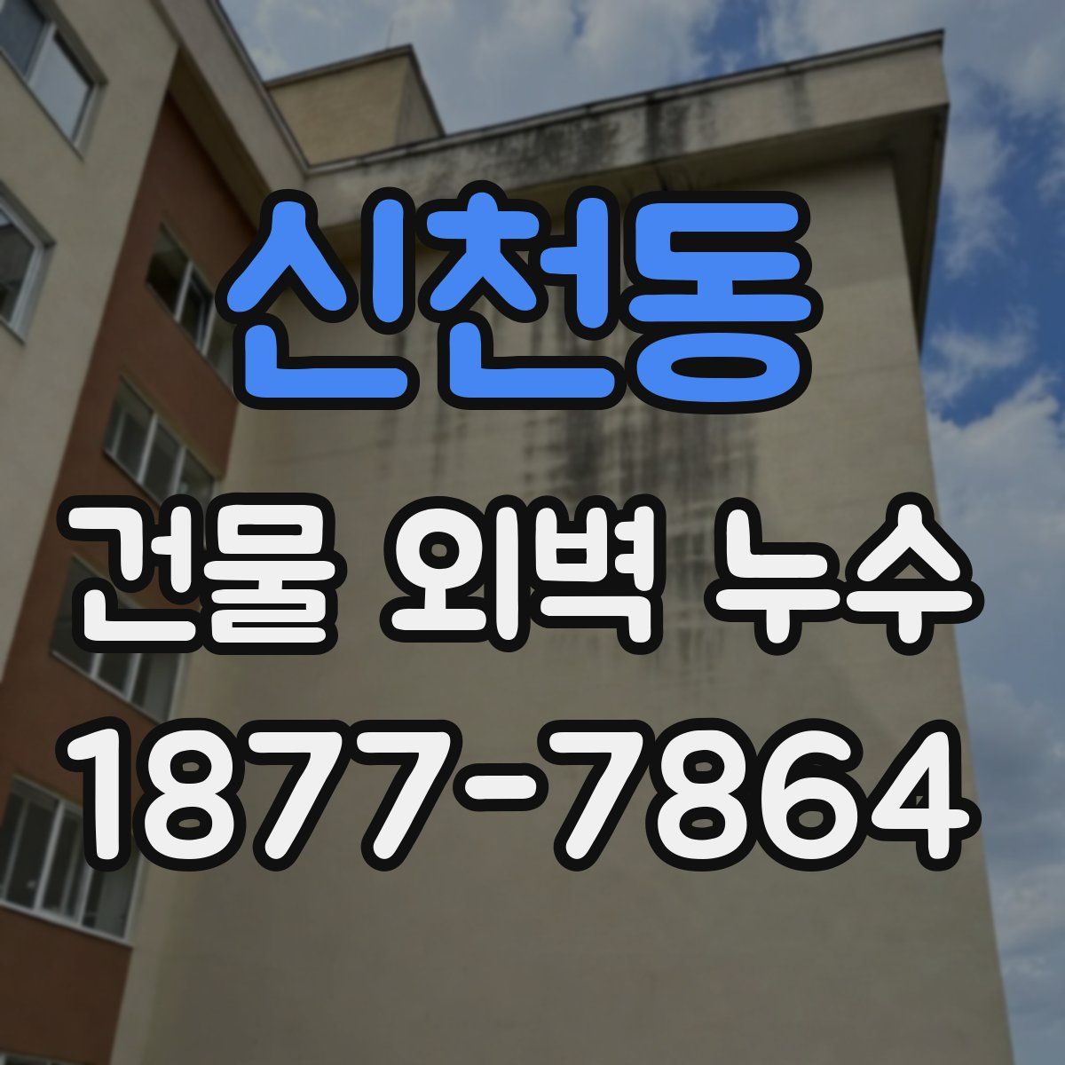 신천동 건물 외벽 누수