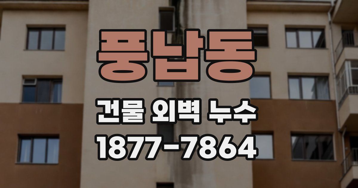 풍납동 건물 외벽 누수