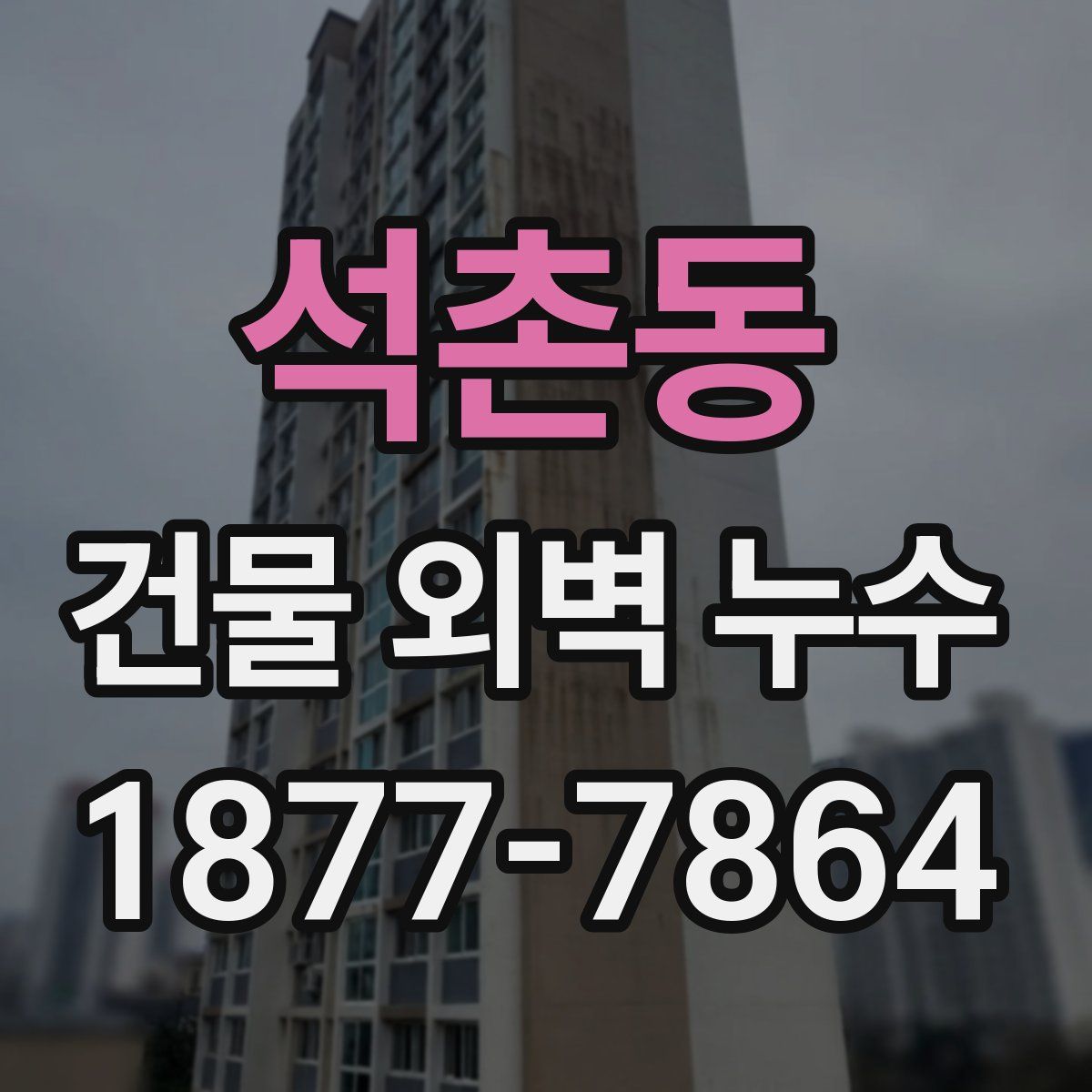석촌동 건물 외벽 누수