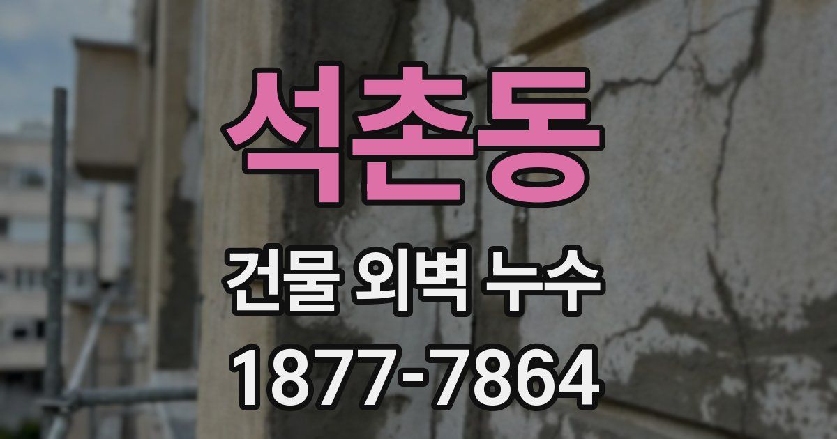 석촌동 건물 외벽 누수