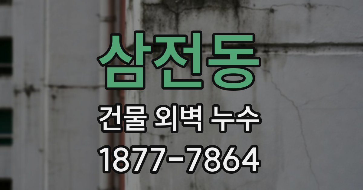 삼전동 건물 외벽 누수