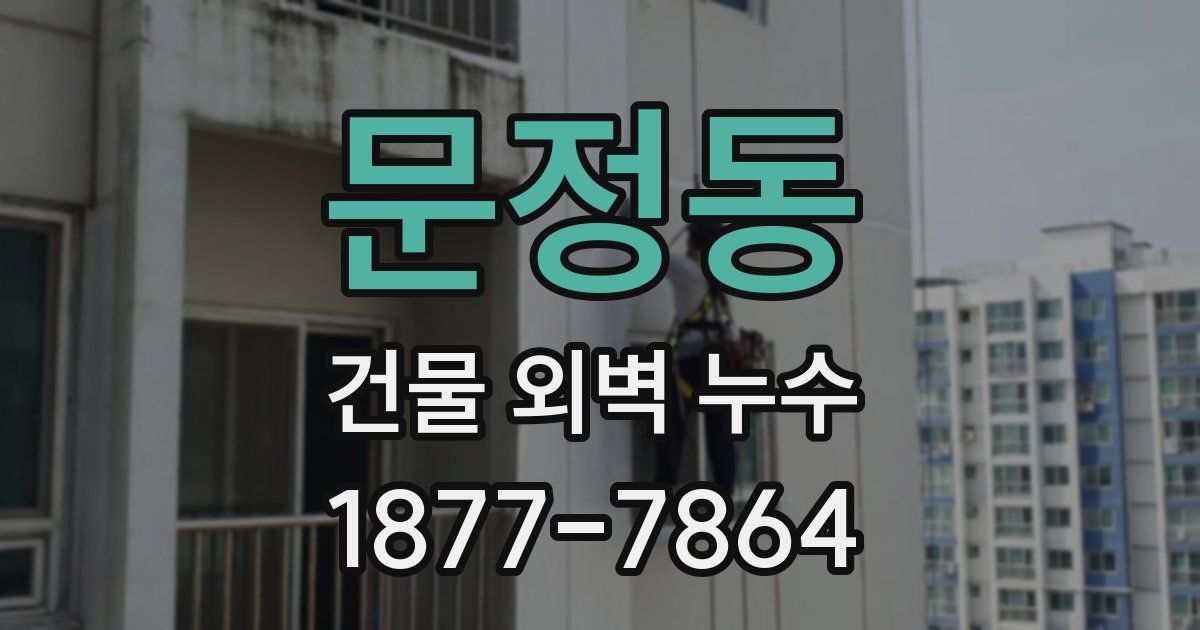 문정동 건물 외벽 누수