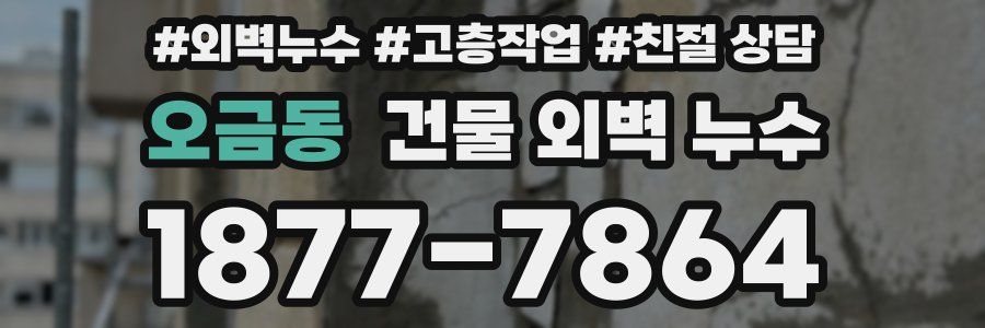 오금동 건물 외벽 누수