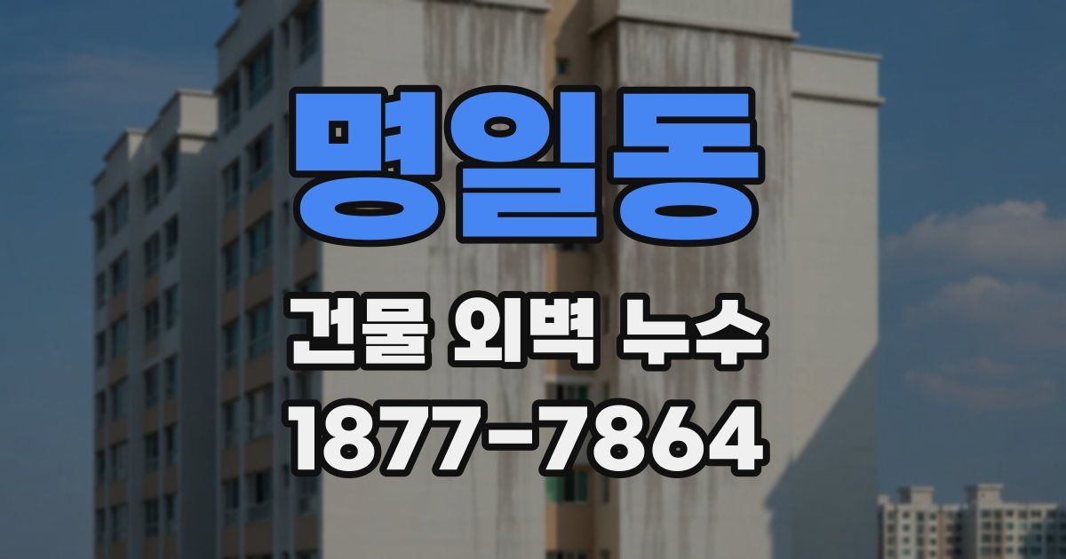 명일동 건물 외벽 누수
