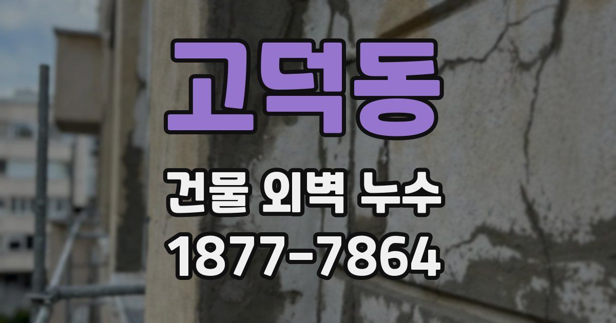 고덕동 건물 외벽 누수
