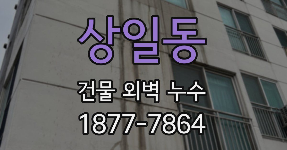 상일동 건물 외벽 누수