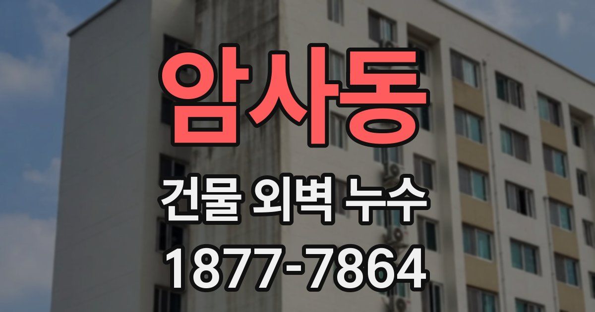 암사동 건물 외벽 누수