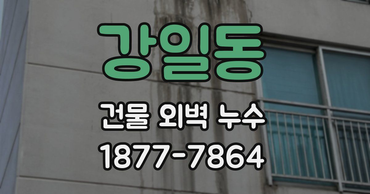 강일동 건물 외벽 누수