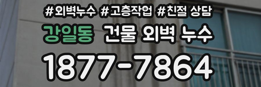 강일동 건물 외벽 누수