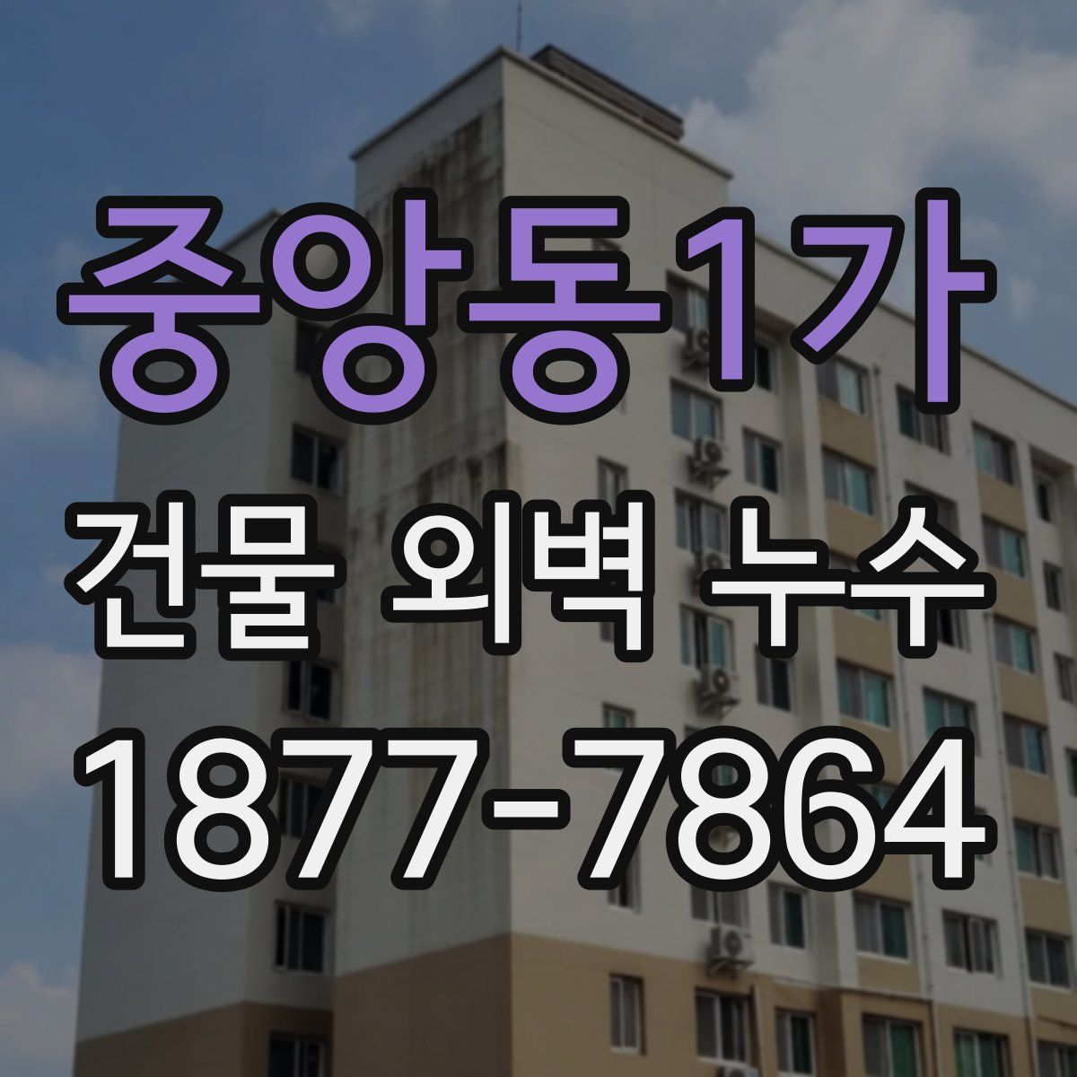 중앙동1가 건물 외벽 누수