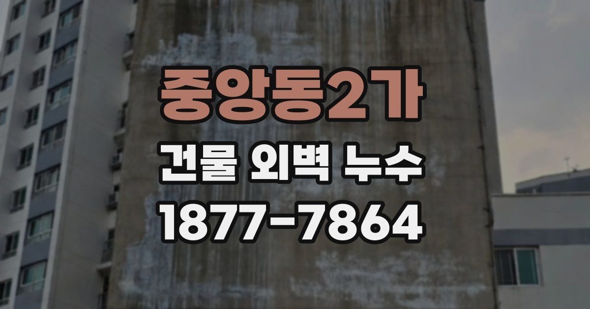 중앙동2가 건물 외벽 누수