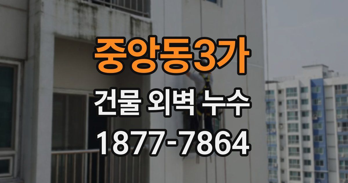 중앙동3가 건물 외벽 누수