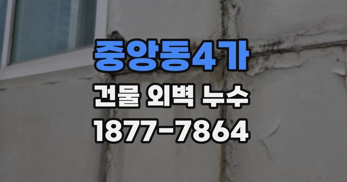 중앙동4가 건물 외벽 누수