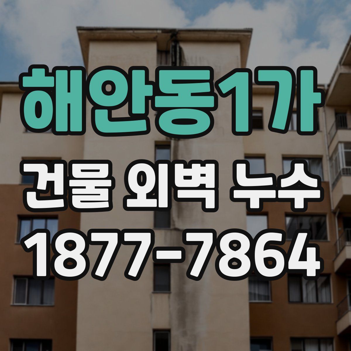 해안동1가 건물 외벽 누수