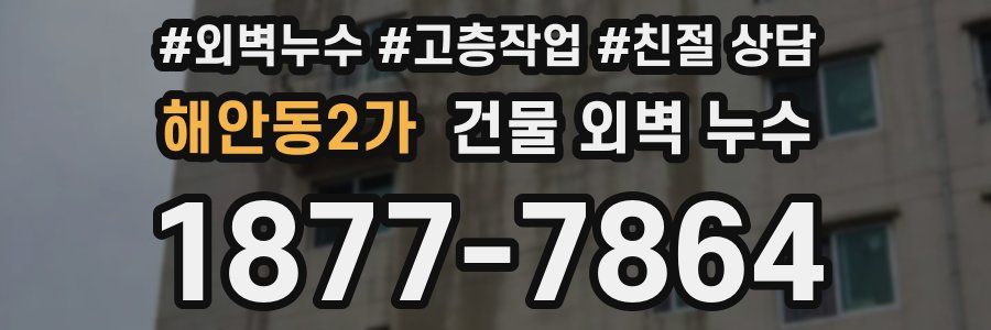 해안동2가 건물 외벽 누수