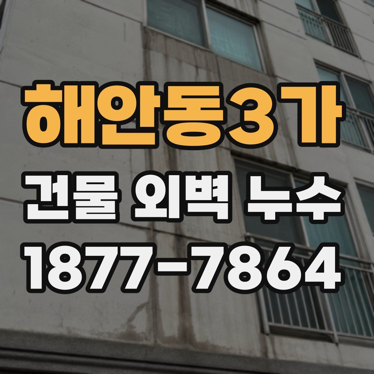 해안동3가 건물 외벽 누수