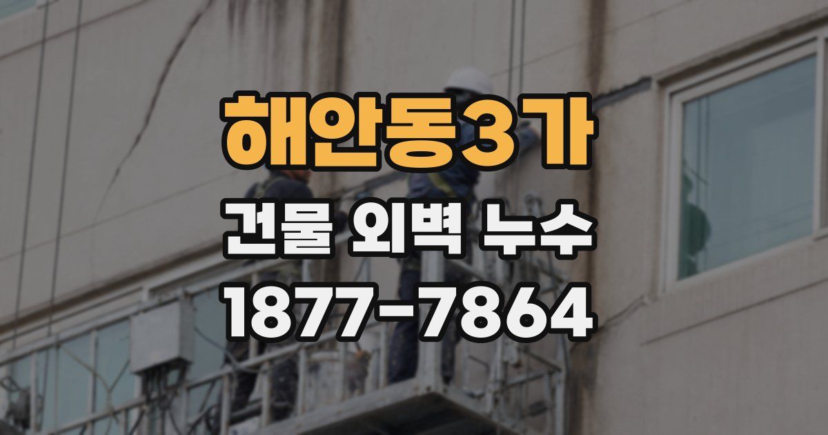 해안동3가 건물 외벽 누수