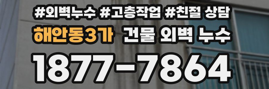 해안동3가 건물 외벽 누수
