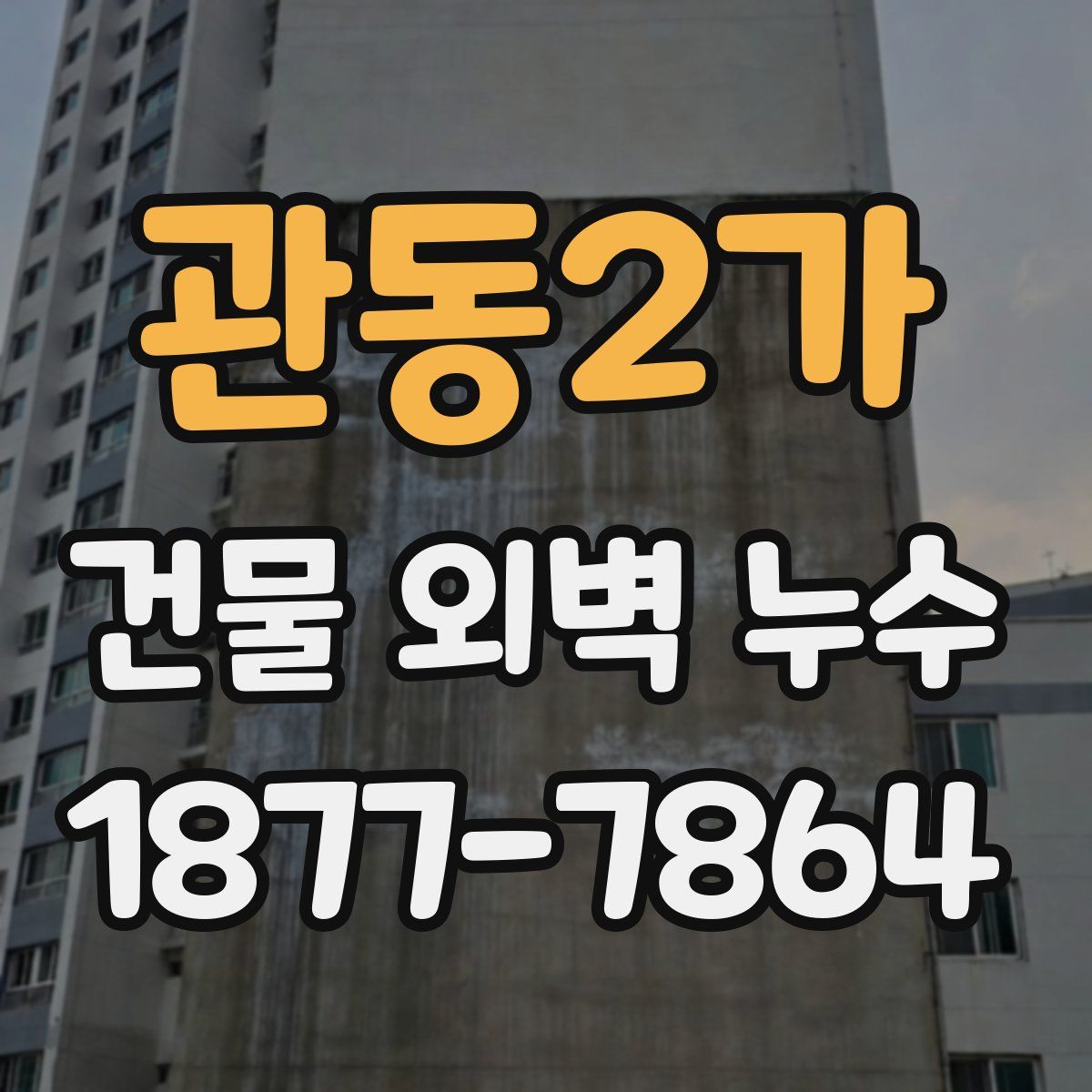관동2가 건물 외벽 누수