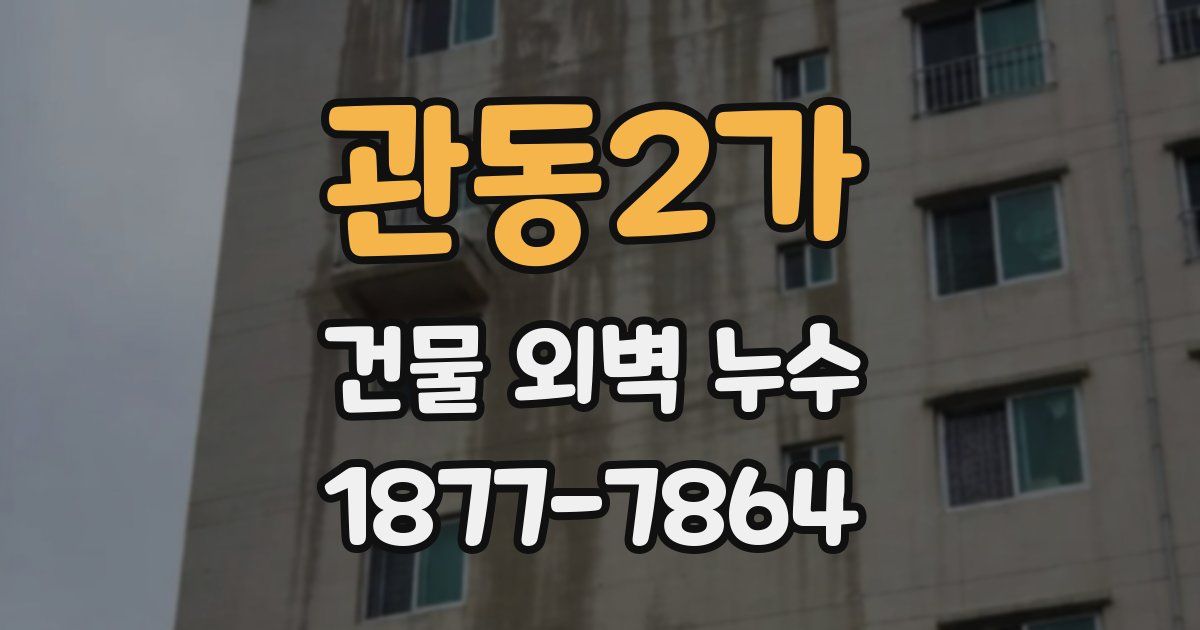 관동2가 건물 외벽 누수