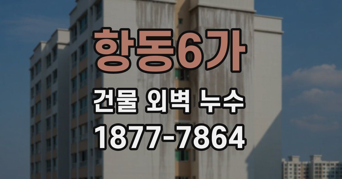 항동6가 건물 외벽 누수