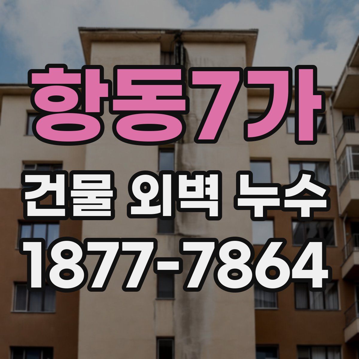 항동7가 건물 외벽 누수