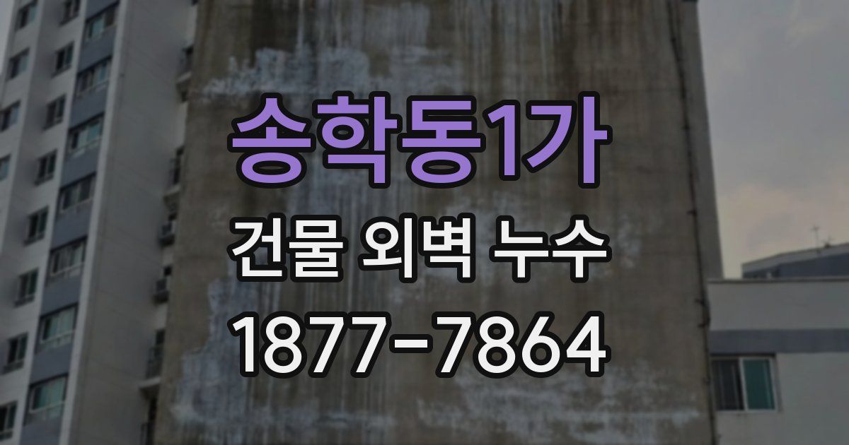 송학동1가 건물 외벽 누수