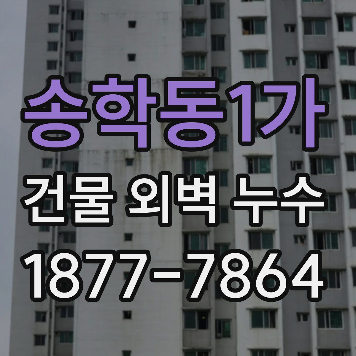 송학동1가 건물 외벽 누수