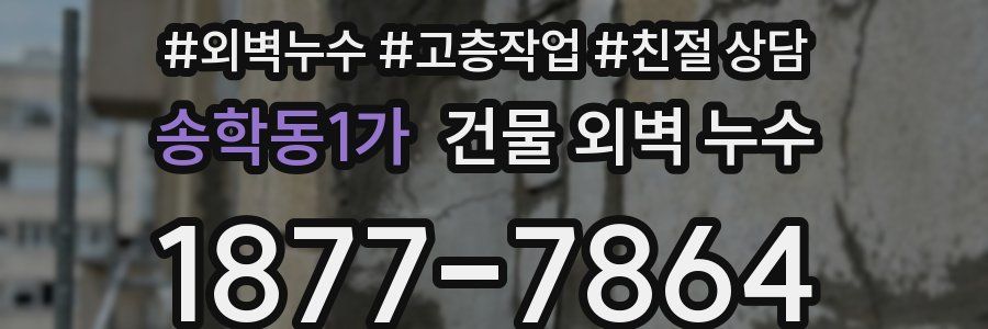 송학동1가 건물 외벽 누수