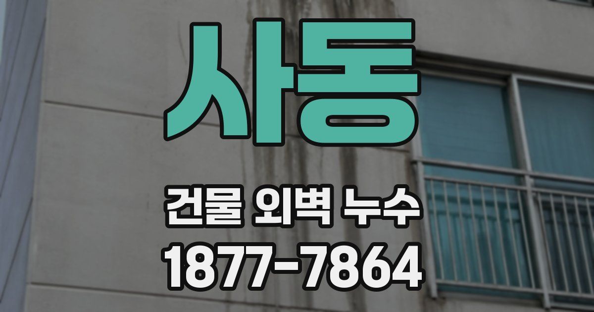 사동 건물 외벽 누수