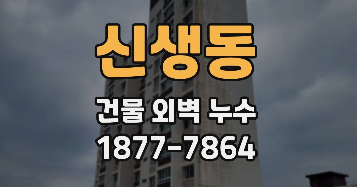 신생동 건물 외벽 누수