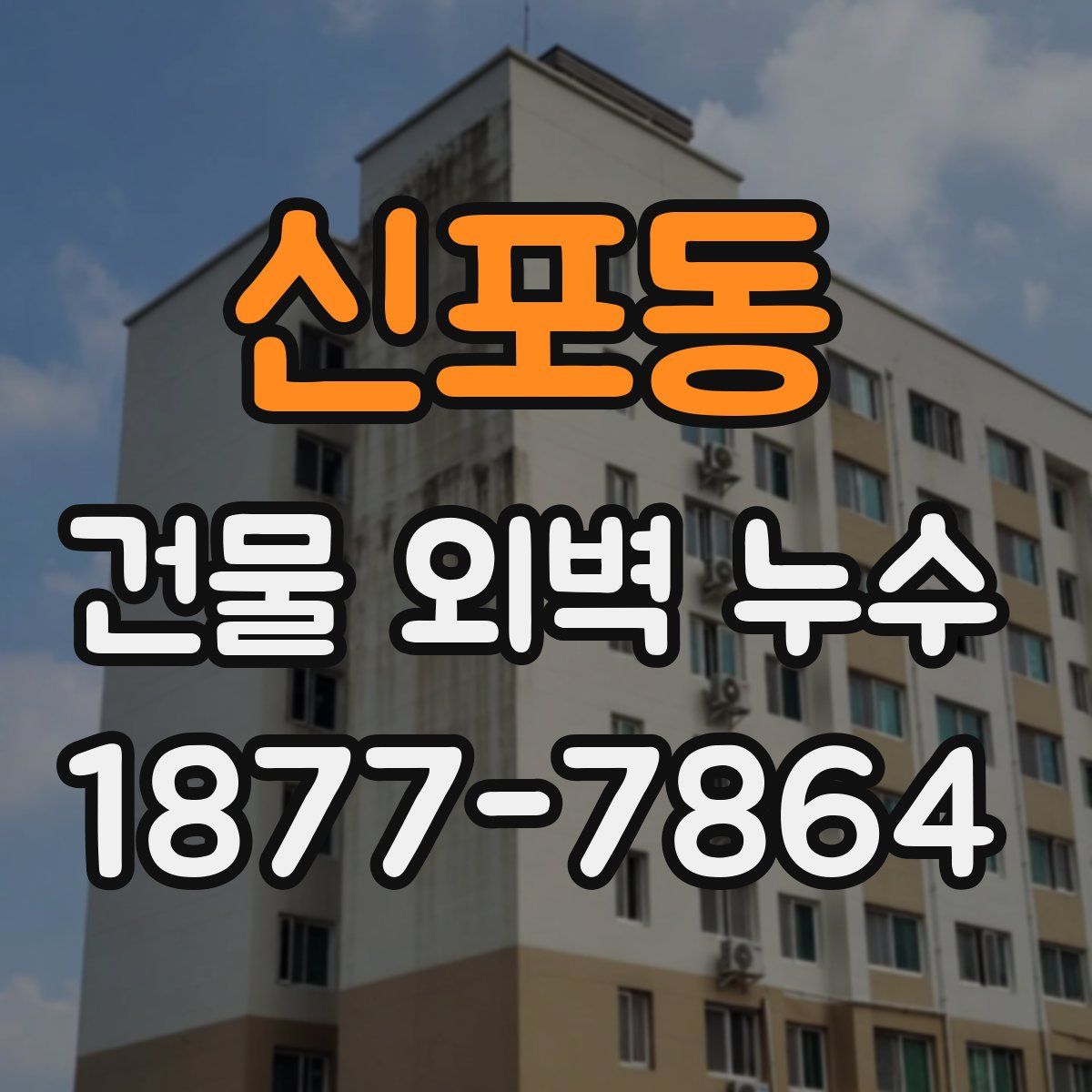 신포동 건물 외벽 누수