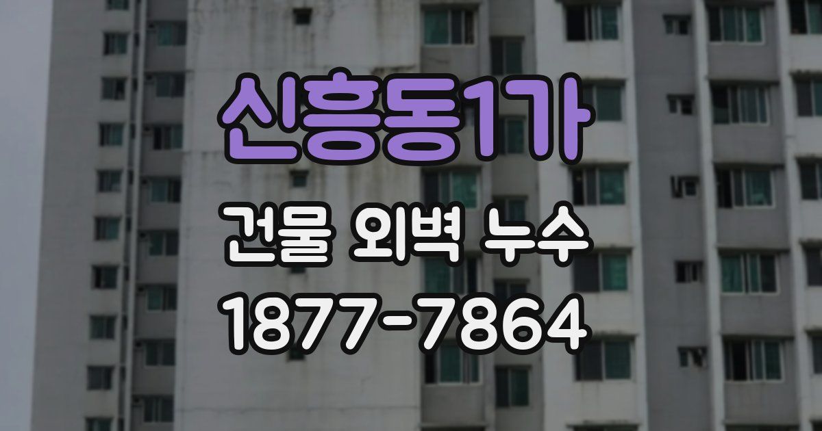신흥동1가 건물 외벽 누수