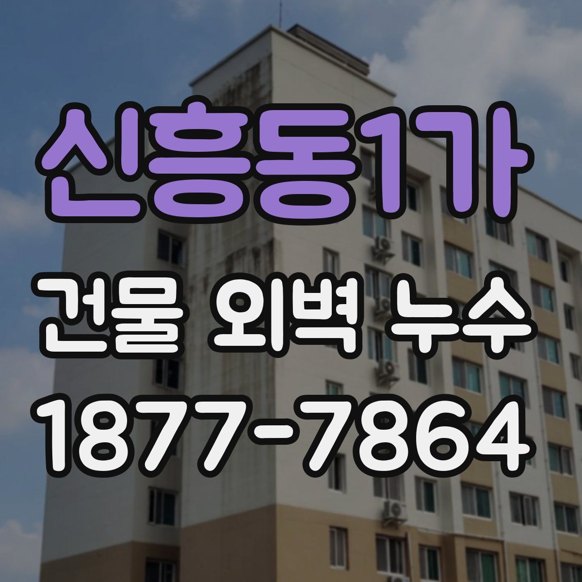 신흥동1가 건물 외벽 누수