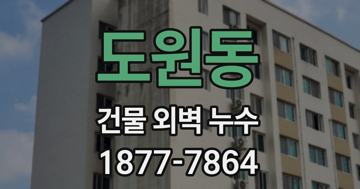 도원동 건물 외벽 누수