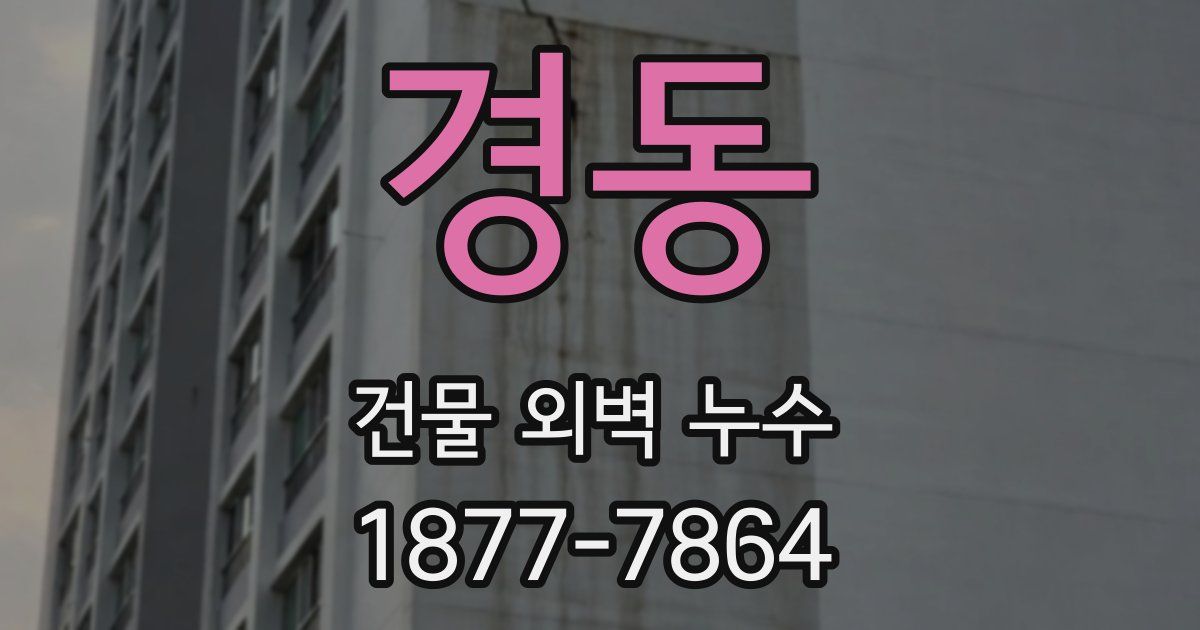 경동 건물 외벽 누수