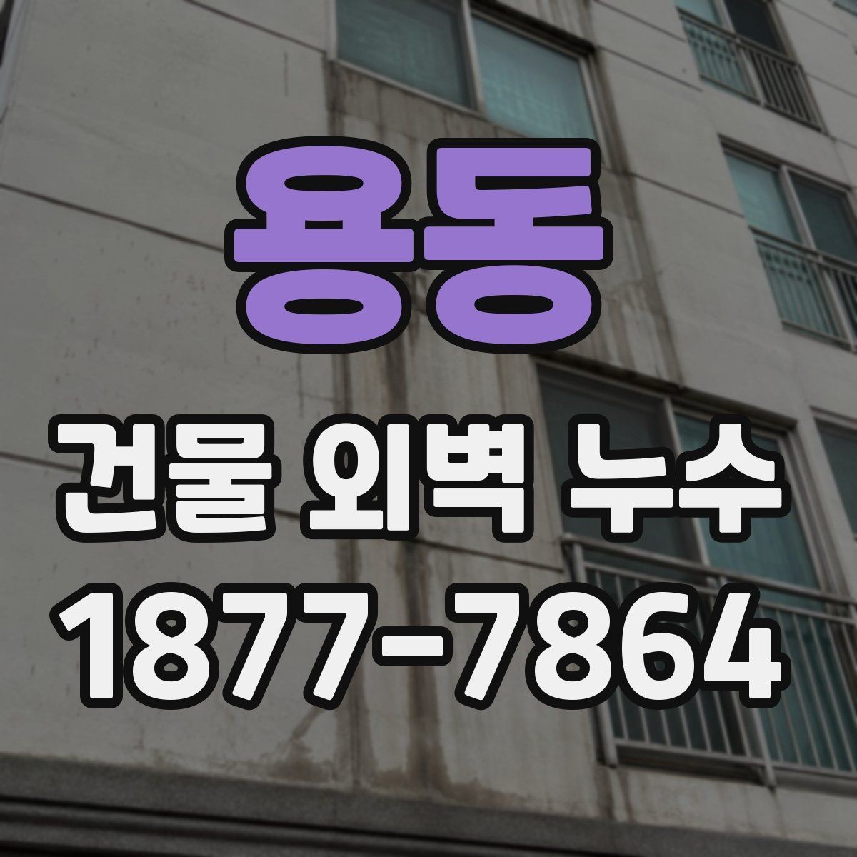 용동 건물 외벽 누수 발생 시 우선 확인할 부위